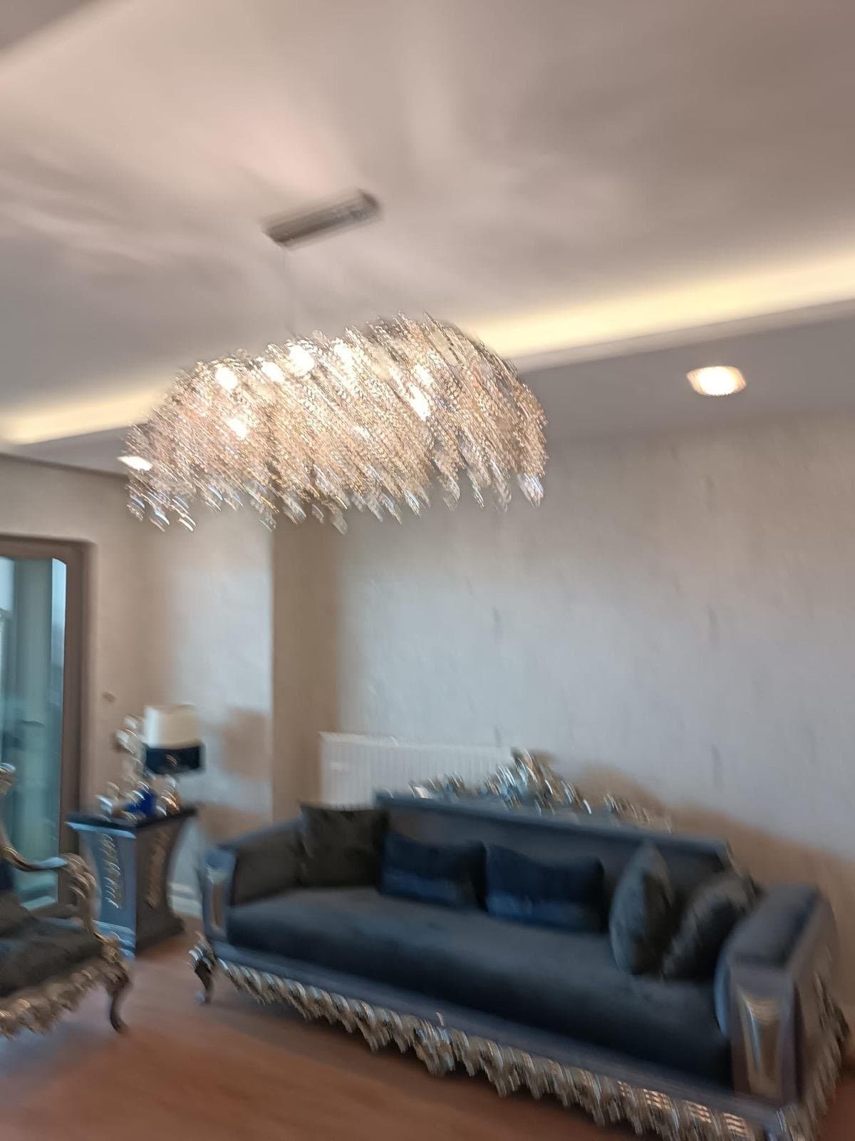 Modern Bronz Detaylı Yemek Odası Sarkıtı