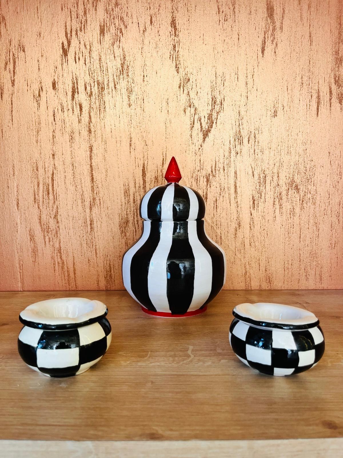Minyatür Bahçe Sahneli El Boyaması Oval Çini Tabak - Görsel 1